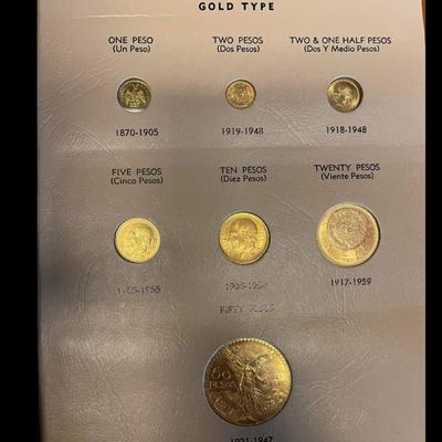 Mexico Gold Coin set