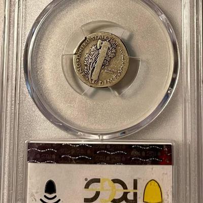Very Rare 1916 D Mercury Dime Graded AG03