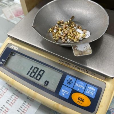 14 k Gold two tone Gold Rosary
