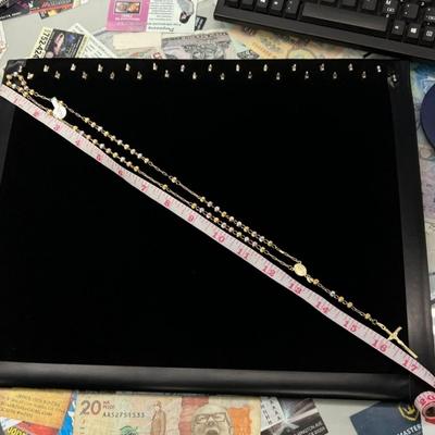 14 k Gold two tone Gold Rosary