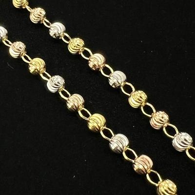 14 k Gold two tone Gold Rosary