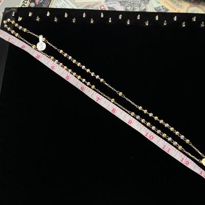 14 k Gold two tone Gold Rosary