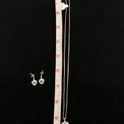 Sterling silver Necklace and earrings