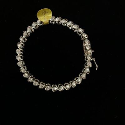 925 silver and diamond bracelet