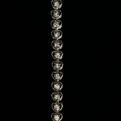 925 silver and diamond bracelet