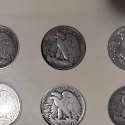 Complete Book Walking liberty Silver Half Dollar