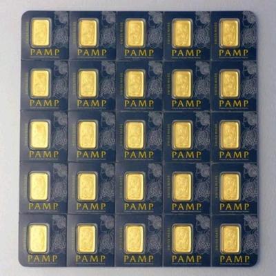 25 1 GRAM 999 Gold Bars