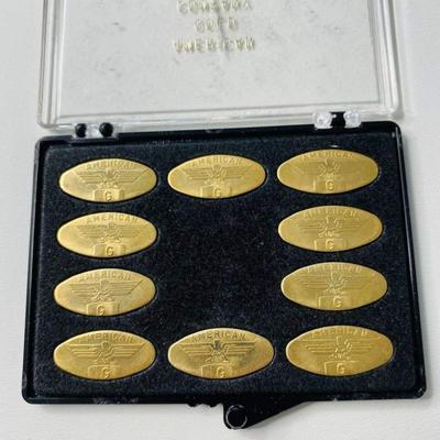Rare Vintage Dental Gold ingots Ten 1 oz