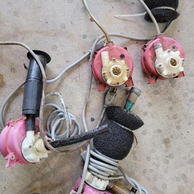 Collection of working water pumps