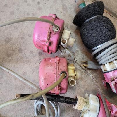 Collection of working water pumps