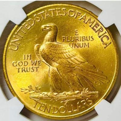 1911 10 $ US Gold Coin Graded MS 66+
