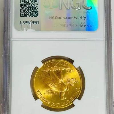 1911 10 $ US Gold Coin Graded MS 66+