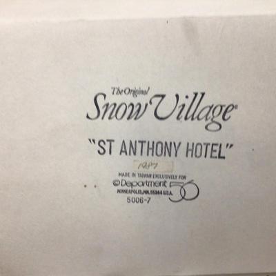 Dept 56 Snow Village St Anthony Hotel
