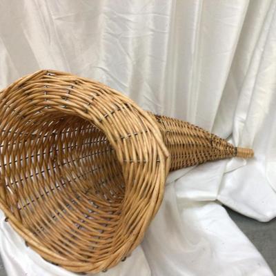 Large Wicker Cornucopia