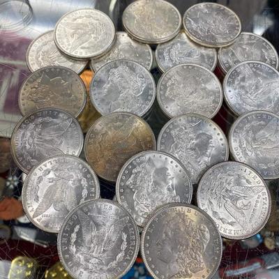 20 Various date and mint Morgan Silver Dollars
