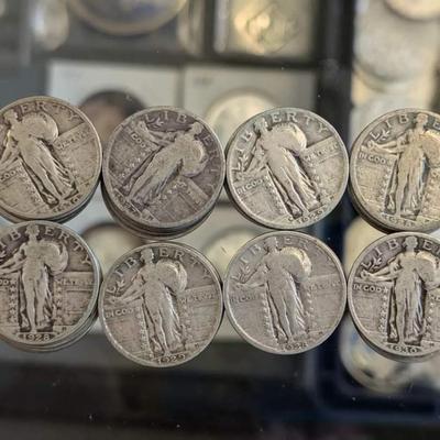 Lot of 50 standing liberty quarters