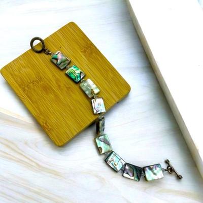 Abalone Shell Link Toggle Bracelet