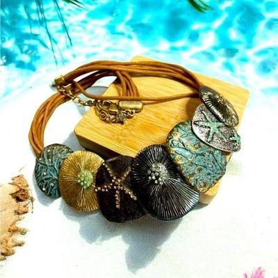 Seashell Themed Statement Necklace