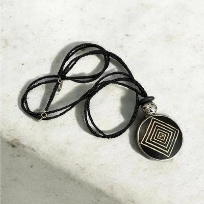 Estate Beaded Tribal Large Pendant Necklace