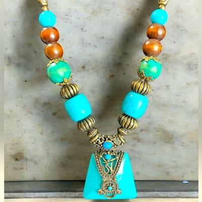 Bohemian Chic Style Chunky Beaded Necklace