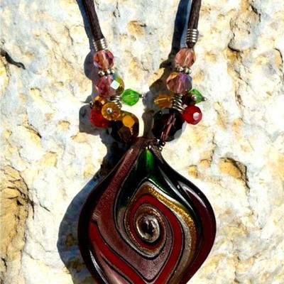Murano Glass Pendant Necklace