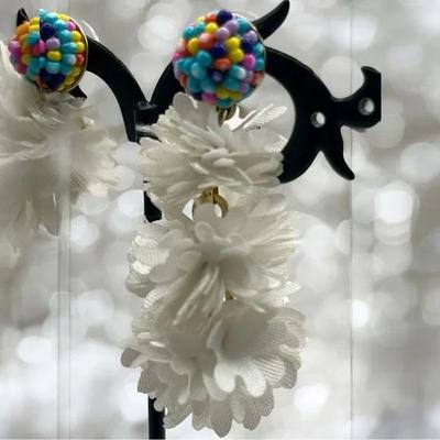 j. Crew Beaded Blosson Drop Earrings