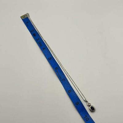 Sterling Silver Garnet Stone Pendant