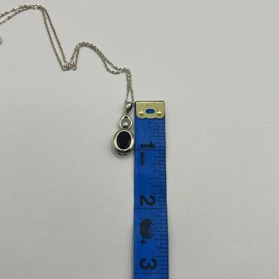 Sterling Silver Garnet Stone Pendant