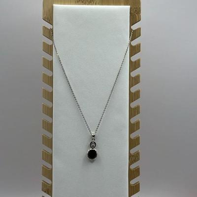 Sterling Silver Garnet Stone Pendant