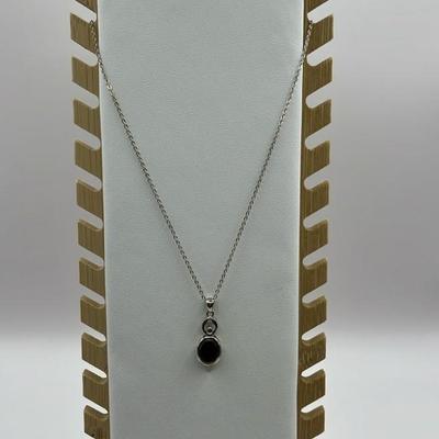 Sterling Silver Garnet Stone Pendant
