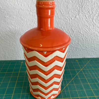 Orange Chevron Vase