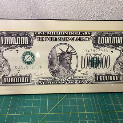 Framed Million Dollar wall hanging 