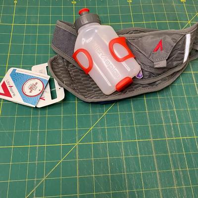 Runners pack with water bottle