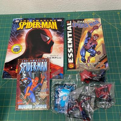 Spiderman Book and Toy Lot