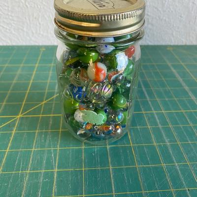 Glass Jar of Marbles