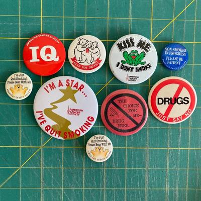 Anti Smoking and Drug Pin Lot