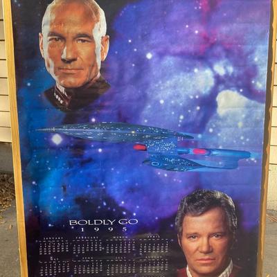 Star Trek Boldly Go 1995 Calendar Poster