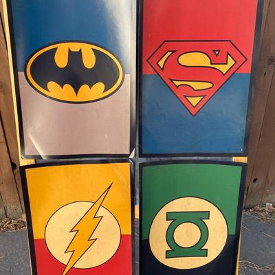 Set of 4 Superhero Posters