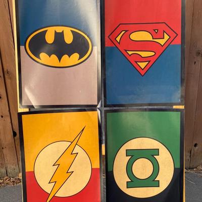 Set of 4 Superhero Posters