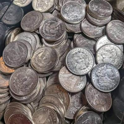 103 Mixed Date BU Morgan Silver Dollar lot
