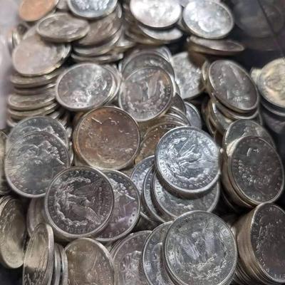 103 Mixed Date BU Morgan Silver Dollar lot
