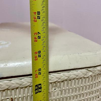 Vintage Wood-Topped Clothes Hamper