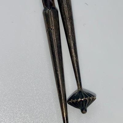 Native American Pawn Silver and Turquoise Bolo Tie