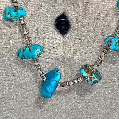 Vintage Native American Turquoise and Bead Necklace