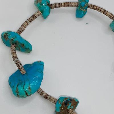 Vintage Native American Turquoise and Bead Necklace