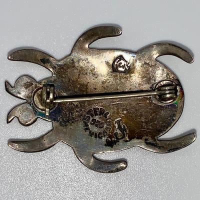 Native American Ladybug Pin/Brooch, Mexican Silver