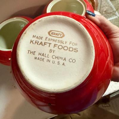 Set of 4-Hall China Co for Kraft-ginger pots