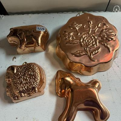 Copper cake pans-cow