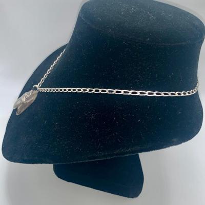 Sterling Silver Chain With Scarab Pendant