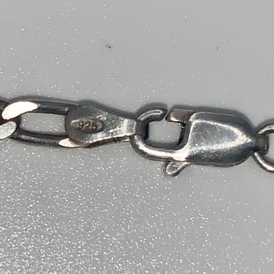 Sterling Silver Chain With Scarab Pendant